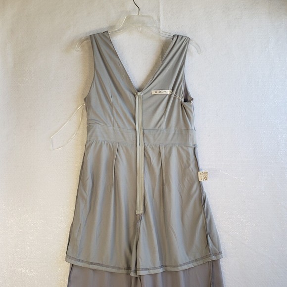Ajoy Sleeveless Jumpsuit Women Size 10 with Waist Detail Greyblue New With Tags - Picture 5 of 12
